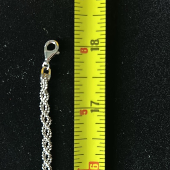 NWOT Sterling Silver Woven V Necklace - Picture 5 of 7